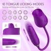 NineLife Basics Easy to Operate Rose Shape Toys Update Model 3 in 1 Rose Toy with Tongue Licking, Thrusting and Vibrating Adult Tools YB3+6 * 6, Roses-purple view 2