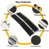 7 FT Portable Wheelchair Ramp, Wheel Chair Ramps for Homes with Transition Plate, Aluminum Wheelchair Ramp with Non-Skid Surface and Reflective Strips, Weight Capacity Up to 600 Lbs view 3