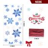 100 Pcs Christmas Treat Bags, Snowflake Christmas Clear Cellophane Candy Cookie Goodie Bags for Party Favors Supplies New Year Holiday Gifts with 100 Pcs Twist Ties view 2