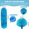 100 Inch Cobweb Duster, Spider Web Brush & Microfiber Feather Duster with 100" Extension Pole, Bendable Head, Scratch-Resistant Cover, Washable Duster for Home Ceiling, Fan, Furniture (Blue) view 2