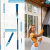 100 Inch Cobweb Duster, Spider Web Brush & Microfiber Feather Duster with 100" Extension Pole, Bendable Head, Scratch-Resistant Cover, Washable Duster for Home Ceiling, Fan, Furniture (Blue) view 3