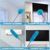 100 Inch Cobweb Duster, Spider Web Brush & Microfiber Feather Duster with 100" Extension Pole, Bendable Head, Scratch-Resistant Cover, Washable Duster for Home Ceiling, Fan, Furniture (Blue) view 4