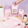 AHANDMAKER 24Pcs Paper Gift Boxes with Windows, Goodies Boxes Gift Boxes Treat Boxes, Pink Gift Box for Food Birthday Wedding Party, 3.93x2.3x5.9 Inch view 3