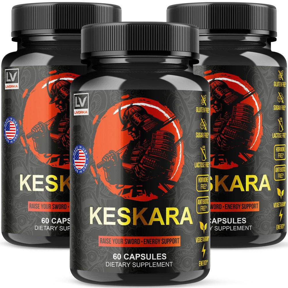 (3 Pack) Keskara Pills for Men, Keskara Pills, Keskara, Keskara Capsules for Men, Keskara Premium Supplement Support - All Natural Formula, Keskara Advanced Formula, 180 Capsules for 3 Months