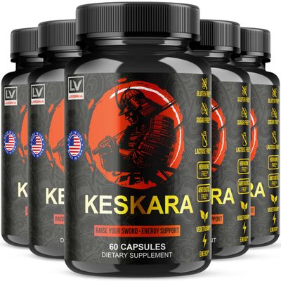 (5 Pack) Keskara Pills for Men, Keskara Pills, Keskara, Keskara Capsules for Men, Keskara Premium Supplement Support - All Natural Formula, Keskara Advanced Formula, 300 Capsules for 5 Months