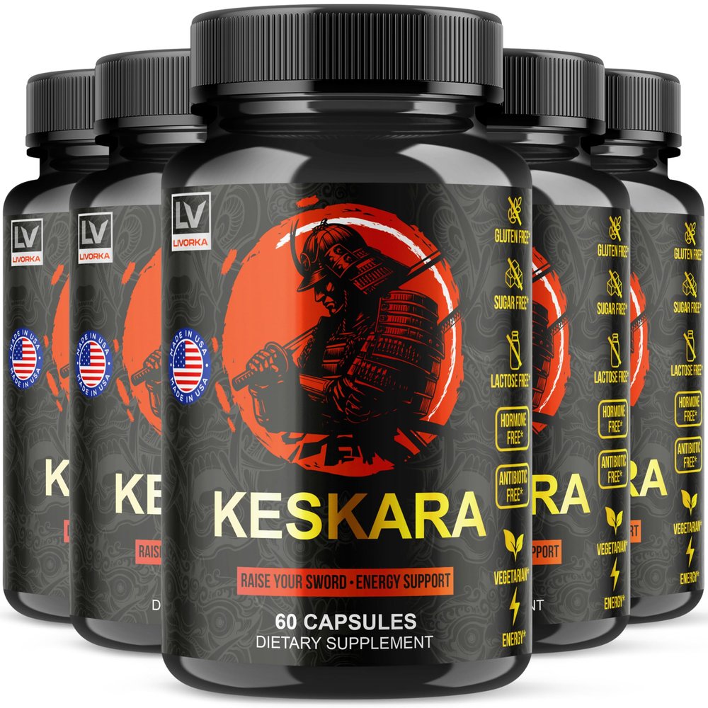 (5 Pack) Keskara Pills for Men, Keskara Pills, Keskara, Keskara Capsules for Men, Keskara Premium Supplement Support - All Natural Formula, Keskara Advanced Formula, 300 Capsules for 5 Months