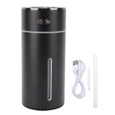 300ml Car Air Freshener Humidifier Diffuser, with Auto ShutOff Function, for Office Workers, PP (Black)