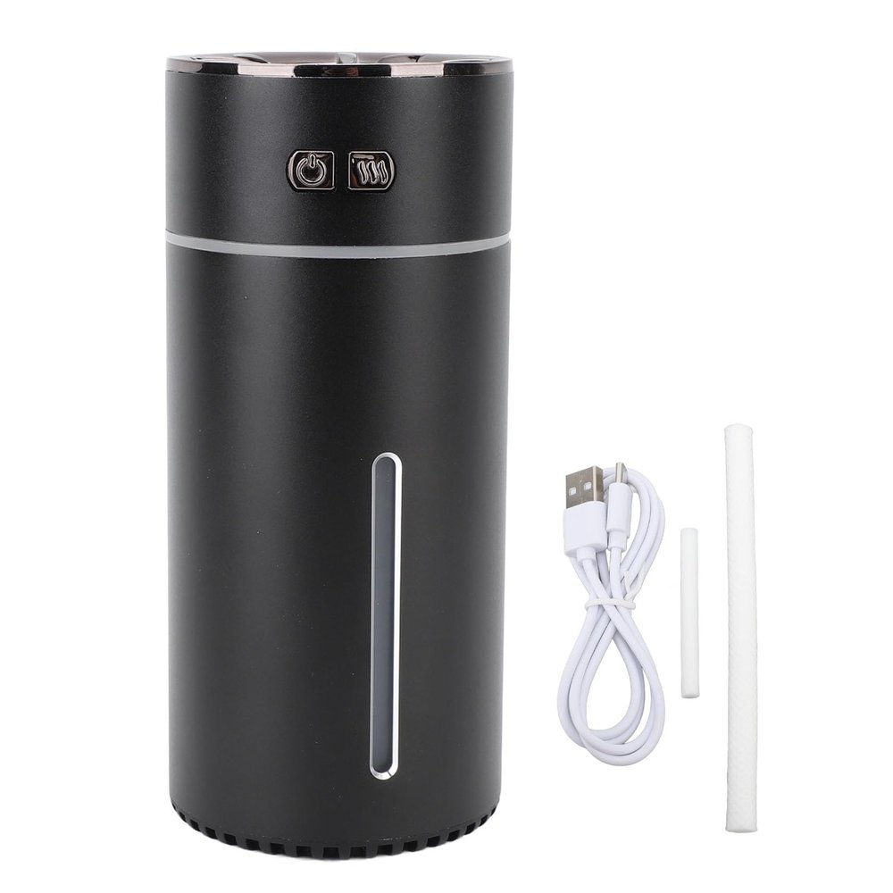 300ml Car Air Freshener Humidifier Diffuser, with Auto ShutOff Function, for Office Workers, PP (Black)