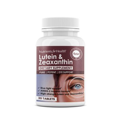 Rawleigh Lutein & Zeaxanthin: 30 Vegan Tablets, 12mg Lutein & 4mg Zeaxanthin (Macular Carotenoids), Based on The AREDs2 Study, Eye Health Supplement & Vision Support for Adults, Eye Vitamins, GMO-Free
