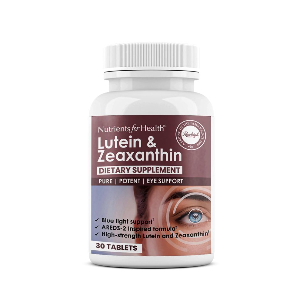 Rawleigh Lutein & Zeaxanthin: 30 Vegan Tablets, 12mg Lutein & 4mg Zeaxanthin (Macular Carotenoids), Based on The AREDs2 Study, Eye Health Supplement & Vision Support for Adults, Eye Vitamins, GMO-Free