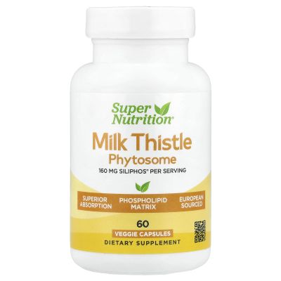 SuperNutrition Milk Thistle Phytosome, 160 mg, 60 Veggie Capsules