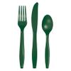 Trendware Hunter Green Plastic Assorted Cutlery, Serves 24 view 1