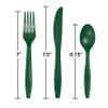 Trendware Hunter Green Plastic Assorted Cutlery, Serves 24 view 2
