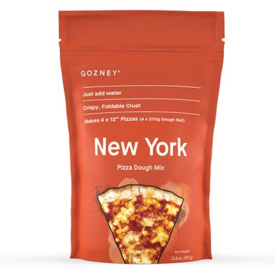 Gozney Just-Add-Water New York Pizza Dough Mix  Makes 4 x 9.5oz (270g) Dough Balls for 4 x 12" Pizzas, New York Style Crust Premium Flour Baking Mix