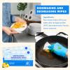 100 Pcs Dish Cleaning Wipes Individually Wrapped - Portable Travel Dish Soap Wipes, Lemon Scent view 3