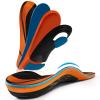 AOTENG STAR Plantar Fasciitis Insoles, High Arch Support Insoles, Heavy Duty Orthotic Shoe Inserts for All Day Walking, Standing (Men 7-7.5 / Women 8-8.5(250mm), Orange-Enhanced) view 1