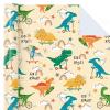 WRAPAHOLIC Dinosaur Wrapping Paper Roll - Mini Roll - 17 Inch x 9.8 Feet - Adorable Ride Dinosaur Design, Perfect for Kids Boys Birthday, Baby Shower, Party view 2