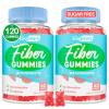 2 Packs - Fiber Gummies for Adults, Sugar Free Probiotics & Prebiotic Fiber Gummies, with Inulin, Fos & Chicory Root - for Regularity, Digestion & Gut Health - Vegan, Gluten Free, 120 Counts view 1
