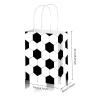 Qpout Soccer Goodie Bags - 12 Pack Treat Bags With Handle, Soccer Gift Bags For Team, Snack Bags For Kids, Party Favors Bag For Boys Birthday, White and Black view 2