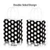 Qpout Soccer Goodie Bags - 12 Pack Treat Bags With Handle, Soccer Gift Bags For Team, Snack Bags For Kids, Party Favors Bag For Boys Birthday, White and Black view 4