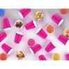 cssopenss 120 Pcs Hot Pink Plastic Cups Valentines Day plastic Disposable cups 12 oz pink Party Cups for drinking Tastings served Snacks Barbecues Picnics view 4