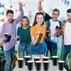 cssopenss 120 Pcs Black Plastic Cups Halloween plastic Disposable cups 12 oz black Party Cups for drinking Tastings served Snacks Barbecues Picnics view 3