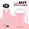 cssopenss 120 pcs 12 oz pink plastic cups Valentines Day plastic cups pink Party Cups for drinking Tastings served Snacks Barbecues Picnics view 2