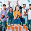 cssopenss 120 pcs Orange plastic cups Halloween plastic Disposable cups 12 oz orange Party Cups for drinking Tastings served Snacks Barbecues Picnics view 3