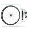 1 Pair 22inch Wheelchair Rear Wheels for Replacement, Solid Wheelchair Wheels, Pneumatic-Free Tires with Bearing Axle Bar for Manual Wheelchairs, Walkers view 3