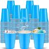 cssopenss 120 pcs 12 oz lake blue plastic cups Gender Reveal Plastic cups blue Party Cups for drinking Tastings served Snacks Barbecues Picnics view 1