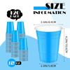 cssopenss 120 pcs 12 oz lake blue plastic cups Gender Reveal Plastic cups blue Party Cups for drinking Tastings served Snacks Barbecues Picnics view 2