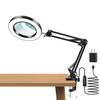 10X Magnifying Glass with Light and Clamp, Real Glass Lens, Adjustable Swing Arm, 3 Color Modes, Stepless Dimming LED Magnifying Lamp for Reading, Crafts, Soldering, Sewing & Close Work view 1