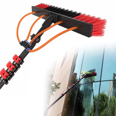 NineLife Basics Window Cleaning Pole 3-11M/Water Fed Telesbrush/Extendable Cleaner Conservatory Roof, Suitable for Photovoltaic Panel Cleaning Suitable for Trucks Windows Window Glass Wall//9.8Ft/50Cm Brus