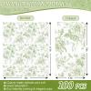 100Pcs Floral Guest Napkins Disposable Green Wildflower Paper Napkins Green Flower Dinner Hand Napkin for Party Supplies Table Decorations view 2