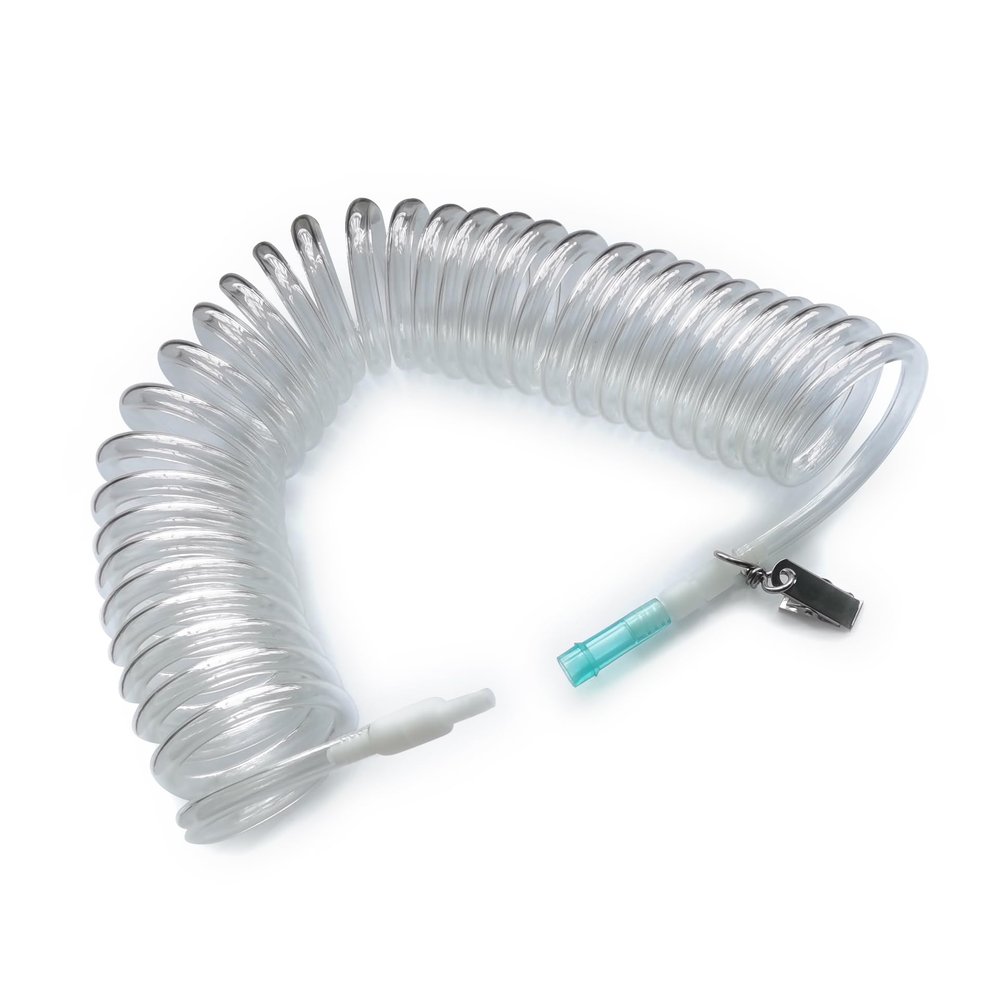 12 ft(3.6m) Retractable Oxygen Tubing with Clip, Auto-Retract Design Prevents Tangling
