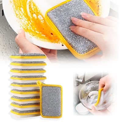 10PCS Multipurpose Dishwashing Rags, 2024 New Double Sided Sponge Kitchen Dishcloth, Multi-Purpose Absorbent Sponge Dishwashing Rags for Washing Dishes Cleaning Kitchen(3.54 * 5.31inch)