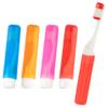 4 Pack Mini Toothbrush Set - Soft Portable Folding Travel Size Toothbrush with Case - Individually Wrapped - Perfect for Home, Camping, Hiking, School view 1