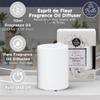 Belle Aroma - Esprit de Fleur Essential Oil Diffuser Aromatherapy Bundle | Waterless & Heatless Oil Diffuser | Light Stone Finish | Includes: Lavender, Sweet Orange, Lemongrass Oils (3 Pack, 10ml) view 3