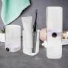 NOLITOY Transparent Toothbrush Cup Travel Toothbrush Case Travel Toothbrush Cup Toothpaste Carrying Holder Toothpaste Storage Case Multi-use Toothbrush Toothpaste Holder view 2