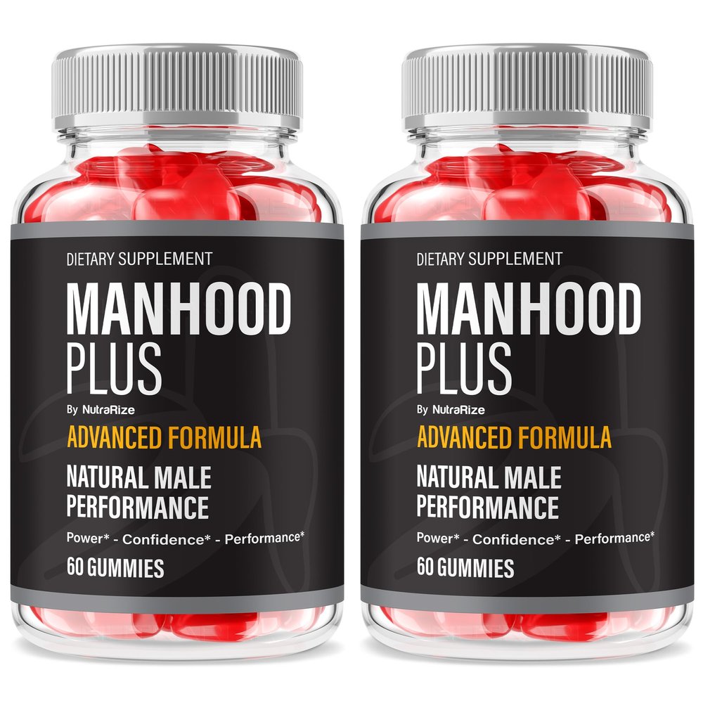(2 Pack) Manhood Plus Gummies, Man Hood + Supplement to Support Peak Performance, Official All Natural Gummy to Improve Confidence, Vitamin Capsules to Optimize Blood Flow, Reviews (120 Gummies)