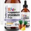 Kids Magnesium Glycinate Liquid Drops  Sugar Free Liquid Drops, Happy Calm for Kids Calming Supplement Complex  Magnesium for Children & Nighttime Sleep, Pineapple Flavor 2 Fl Oz. view 1