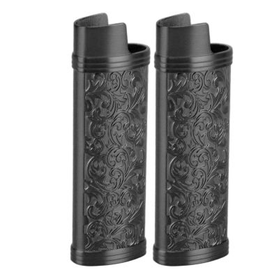 Akozon Lighter Case, Nonslip Zinc Alloy and Metal Lighter Case for Everyday Use (Black), Akozongasz39c2ix-15