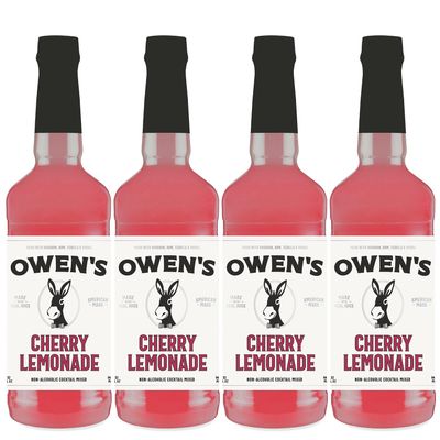 Owens Craft Mixers Live Nation Exclusive Cherry Lemonade 4 Pack | Handcrafted in USA | Premium Ingredients | Vegan & Gluten-Free Soda Mocktail & Cocktail Mixer