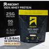 Ascent 100% Whey Protein Powder, Vanilla Bean 4 lb & Hydration + Energy Electrolytes, Raspberry Lemonade 40 Servings view 2