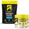Ascent 100% Whey Protein Powder, Unflavored 2 lb & Hydration + Energy Electrolytes, Orange Mango 40 Servings view 1
