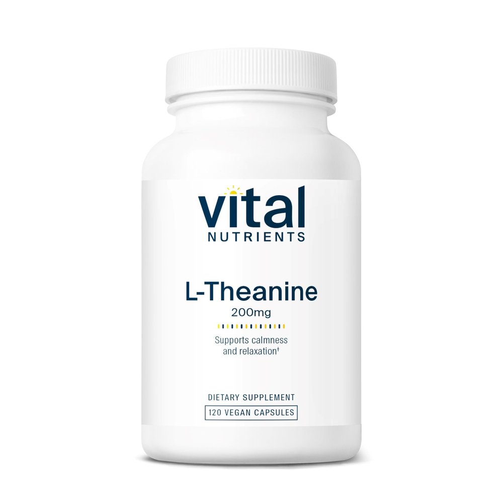 Vital Nutrients L-Theanine 200mg - Vegan Supplement - L Theanine Supplement Supports Normal Stress Levels and Cognitive Function* - Gluten, Dairy and Soy Free - 120 Capsules