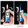 YAINWFVD Dual Flame Windproof Lighter, Refillable Butane Lighter, Metal Portable Lighter for Camping, Candle, Indoor, Gift(E) view 4