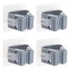 4-Pack Mop And Broom Holder Wall Mount Broom Grippers Holds Self Adhesive No Drilling Broom And Dustpan Hanger view 1