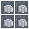 4-Pack Mop And Broom Holder Wall Mount Broom Grippers Holds Self Adhesive No Drilling Broom And Dustpan Hanger view 3