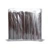 100 Pcs Individually Packaged Black Plastic Extra Long Flexible Disposable Drinking Straws,Coffee Stirrers.Disposable Plastic Drink Stirrer Sticks Safety Three-hole coffee straw (7inch) view 1